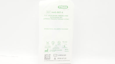 Vygon AMS-887-4 Microbore Trifurcated Extension Set 3.5inch, Prim. Vol. 0.37mL